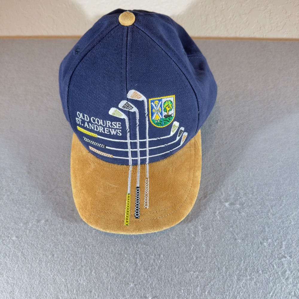 714| Vintage Old Course St Andrews Golf Club Hat Scotland Made in UK Embroidered